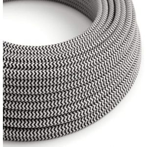 C&acirc;ble tress&eacute; LEDSONE de 10 m&egrave;tres, c&acirc;ble &eacute;lectrique &agrave; 2 conducteurs, c&acirc;ble flexible tress&eacute; vintage, fil &eacute;lectrique rond en tissu pour lampes DIY, suspensions industrielles (Noir et blanc - 3 m) (LEDSONE, neuf)