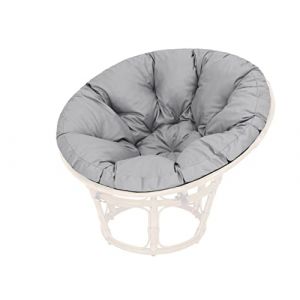 Coussin de Jardin, Coussin Fauteuil Cocon, Coussin Fauteuil rotin, Fauteuil Jardin, Coussin Fauteuil Suspendu – Argent – Fabriqué en UE (PillowPrim, neuf)