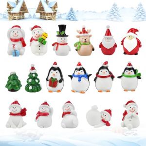 LPAMABA 17 PCS Figurines de Décoration de Noël Figurine Noël Miniature Figurine Noel Resine Noël Miniature Ornament Kits Noel Miniature Ornament Sapin Décoration de Noël Miniature (Vectorspar, neuf)