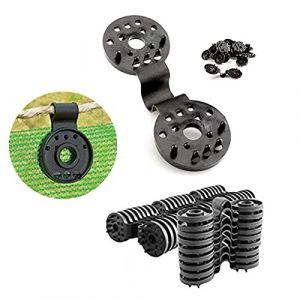 Clips de Fixation, Clip Sp&eacute;cial avec &oelig;illet, Fixation brise vue occultant pour toile de cl&ocirc;ture, Brise Vue Fenetre, filet d'ombrage, tissu coupe-vent, Attaches Filet exterieurcrochets (100) (SUNNE FR, neuf)