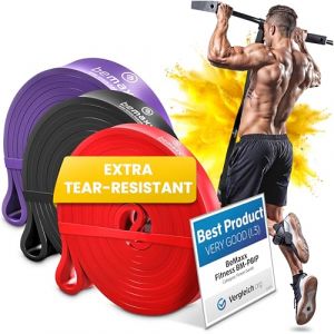 Elastique Musculation Traction Fitness + Guide Exercices, Assist Barre Fixe, Pull Up Bar Dip Bandes de Résistance | Gym Equipment: Muscu Tubes Bands Heavy Calisthenics Gymnastique Sport, Femme Homme (PL|Concepts, neuf)