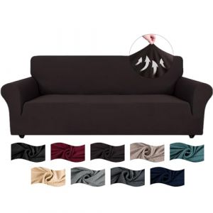 CYCMACO Housse De Canape 3 Places avec Accoudoirs, Jacquard Housse Canape Extensible, Universelle Sofa Cover Antidérapante, Couvre Canapé pour Chiens Et Chats Animaux, Lavable, Café (CYCMACO, neuf)