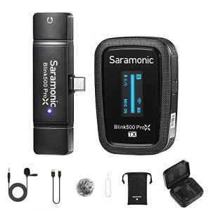 Saramonic Blink500 Prox B5 Microphone sans Fil USB-C, Microphone sans Fil avec écran OLED et Gain pour Youtube/Vlog/Podcast/Enregistrement vidéo (COCOGEAR-EU, neuf)