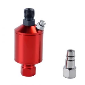 Hoite Filtre à eau d'entrée et de sortie NPT 1/4", filtre de compresseur avec raccord rapide et sécheur d'air, rouge (Hoite, neuf)