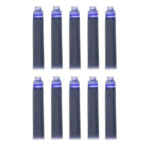 Xezo Lot de 10 cartouches d'encre bleue pour stylo-plume, taille standard internationale/européenne. (XEZO, neuf)