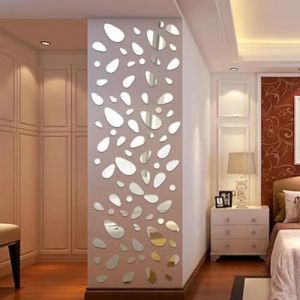 SSyang Autocollant Mural Miroir Diamant, 13 Pcs Miroir Acrylique Stickers Muraux Miroirs Amovible Sticker G&eacute;om&eacute;triques, D&eacute;calque Autocollant Mural, pour Maison Chambre Salon D&eacute;cor(Argent) (luou, neuf)