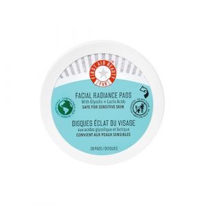 First Aid Beauty Lot de 28 tampons exfoliants quotidiens avec AHA (acides glycoliques + lactiques) qui aident à tonifier et éclaircir la peau - Compostables pour un usage quotidien - 28 tampons (First Aid Beauty UK, neuf)