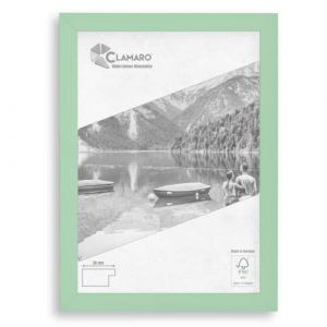 Clamaro COLLAGE Cadre Photo 21x27 | Sauge pastel | Cadre en MDF avec verre acrylique incassable, panneau arri&egrave;re et crochets en m&eacute;tal (profil de cadre largeur 30 mm) (Clamaro, neuf)