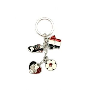 VLNET Porte-cl&eacute;s de poche &agrave; double anneau avec drapeau national italien. Porte-cl&eacute;s Italie, accessoire unisexe, id&eacute;e cadeau, argent, S (vlnet.shop, neuf)