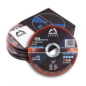 Merryland Disque à Tronçonner 125 Métal Acier Fer, 125 X 1,0 mm Disque de Coupe 25 Pièces, Disque Découper pour Meuleuse d'Angle, Expert-line E11081042 (Merryland Tools FR, neuf)