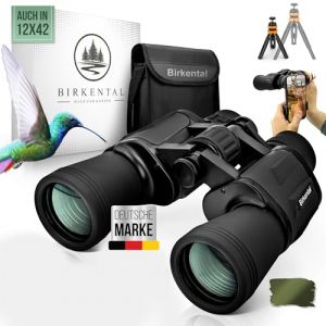 Birkental Jumelles pour Adultes 10x50 avec Accessoires - Zoom HD, &eacute;tanche, l&eacute;ger, Compact - adapt&eacute; &eacute;galement aux porteurs de Lunettes - Large Champ de Vision - pour la Chasse, l'astronomie (Noir) (Birkental Deutschland, neuf)