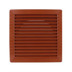 MKK Grille d'aération rectangulaire - Diamètre : 100, 120, 125, 150 mm - En plastique - Diamètre : 125 mm - Rouge brique (MKK-SHOP, neuf)
