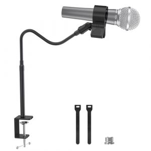 ZealSound bras de microphone, support de micro de 19", bras de micro flexible pour bureau avec porte-micro à ressort amélioré, adaptateur de vis métallique 3/8" à 5/8" pour Blue Yeti et autres micros (Aomeirui-EU, neuf)