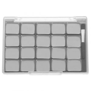 IWOWHERO Palette Vide Magn&eacute;tique pour Fard &agrave; Paupi&egrave;res avec Plateau M&eacute;tallique et Pinceau Organisateur de Maquillage Rechargeable pour Rangement Personnalis&eacute; des Poudres Blush et Ombres &agrave; (Langeriy, neuf)