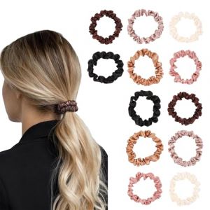 dinghaole 12 Pièces Chouchous Cheveux en Satin, Multicolore scrunchies Chouchous en Mousseline de Soie, Multicolore Elastique Cheveux Chic Chouchou en Soie AntidéRapant Cheveux Ties Cordes (BOHAO STORE, neuf)