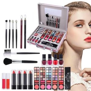 Yidueace Kits de Maquillage, Set Vernis à Ongles Miroir Fard à Paupières, Anti-Tâches Tenue Parfaite Outils Maquillage Voyage Studio (Clothing Appearance, neuf)