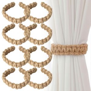 8 Pièces Attache Rideau Embrasse pour Rideaux Embrasse Rideau Attache Rideaux Tissées à la Main Robustes et Élégantes à Tous Types de Rideaux Intérieur et Extérieur (CHUNTING FAN, neuf)