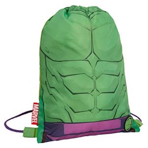 Marvel Hulk Sac de sport avec cordon de serrage Avengers Sports Natation PE Kit sac &agrave; dos, Hulk., Hulk, Sac &agrave; cordon (Lora Dora, neuf)
