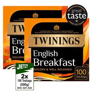 Twinings Thé Noir Petit Déjeuné 100 Sachets 287 g - Lot de 2 (Nature Design LTD, neuf)