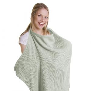 Couverture Allaitement Bebe, Couverture d'Allaitement B&eacute;b&eacute; Couverture Bebe Douce et Respirante Cache Allaitement &Eacute;charpe Allaitement B&eacute;b&eacute; Ajustable pour Mamans (vert gris&acirc;tre) (OuiouiMarke(Livraison express &agrave; partir de 5 euros), neuf)