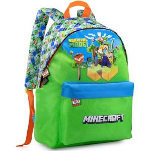 Sac à dos scolaire enfant 41 × 31 × 18 cm pour Minecraft Fan – idéal CP–CM2 – style cartable léger et résistant, bretelles rembourrées, poches pratiques, porte-bouteille – Idée Cadeau Garçon (clondo, neuf)