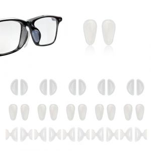 EUYKQNOI 15 Paires Coussinets Nez en Silicone Doux et Antid&eacute;rapant, Protection Nez Confortable pour Lunettes, Coussinet Lunettes Nez Universel, Adapt&eacute; &agrave; Tous Types de Montures (QSDMY, neuf)