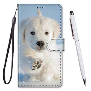 TOUCASA Coque pour iPhone 6S,Housse iPhone 6,Coque Cuir PU Portefeuille &agrave; Aimant Colourful Design Coque Rabat Portefeuille [Cr&eacute;atif Peint] &Eacute;tui pour iPhone 6S / 6 (4,7 Pouces)-Chiot des Neiges (Mltour-EU, neuf)