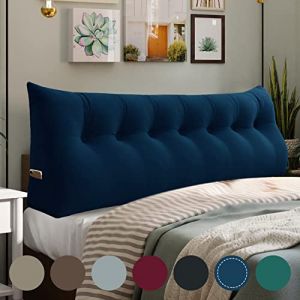 Rucener Coussin CompenséTriangulaires Coussin Dossier Canapé Oreiller de Lecture Gros Coussin de Canapé Coussin Tete de Lit A Une Variété D'utilisations Bleu Profond 200CM (Rusen LTD, neuf)