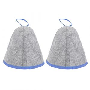 2pcs Sauna Chapeaux, Russian Banya Sauna Cap Haut absorbant Unisexe Sauna Prot&eacute;ger les accessoires de cheveux Gift For Steam Shower Bath (Bleu gris) (Tyenaza, neuf)