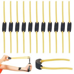 ZOCONE 12 Pièces Elastique Lance Pierre, Fronde Adulte Puissant Chasse Accessoires Elastique Caoutchouc pour Fronde pour Le Tir en Intérieur et en Extérieur Les Compétitions de Fronde (Yuchen ZQ, neuf)