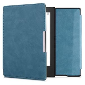 kwmobile &Eacute;tui Compatible avec Kobo Aura H2O Edition 1 Coque - &Eacute;tui &agrave; Rabat magn&eacute;tique Tablette eReader Similicuir - p&eacute;trole (SX-Commerce, neuf)