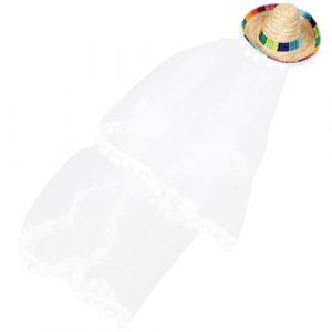 BESPORTBLE Voiles De Mari&eacute;e Pour Femmes Voile De Mari&eacute;e Coiffe En Dentelle D&eacute;corations Fluides Pour Future Mari&eacute;e Franges Pour F&ecirc;te De Mariage Voile De Mari&eacute;e Brod&eacute; Enterrement De Vie (Quentin Hua, neuf)