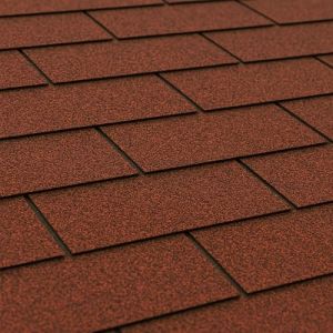 Lot de bardeaux bitumineux Trio T369RED, Couleur Rouge - Bitume toiture Timbela M369 pour Chalet de Jardin (TIMBELA&KO, neuf)