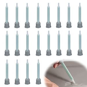 XCSJ 20Pcs Buses De Mélange Époxy Pour Pistolet à Colle Ab De 50 Ml - Rapport d'Application 1:1Tube De Mélange Ab Tube De Mélange Statique Pour Mélange d'Agitation Réorganisation d'Écoulement De Tuyau (HaoQing, neuf)