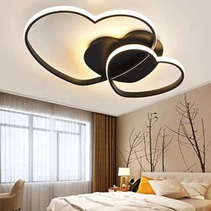 Lampe Pour Enfants LED Moderne Plafonnier Cr&eacute;atif Forme Coeur Plafond Romantique Concepteur Dimmable Avec T&eacute;l&eacute;commande Acrylique 42W Fille Gar&ccedil;on Salon Chambre Lampe D&eacute;corative,Noir (zhongshanshiguzhenzhenlianghaixingdengshijingyingb, neuf)