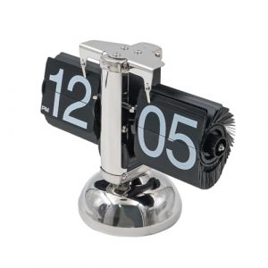 Sarini Horloge &agrave; Bascule num&eacute;rique r&eacute;tro, Horloge &agrave; Bascule num&eacute;rique, Horloge de Bureau &agrave; Bascule, Horloge &agrave; Page Automatique, utilis&eacute;e dans Le Salon de la Maison, Horloge de Bureau d'h&ocirc;tel (Noir) (Sarini EU, neuf)