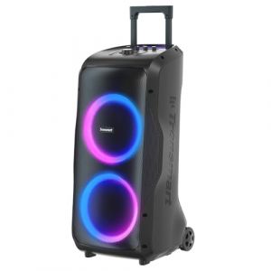 Tronsmart Halo 300 Enceinte Portable Bluetooth 5.3 240 W, Autonomie de 18 h, Son Surround 270&deg;, &Eacute;tanch&eacute;it&eacute; IPX4, lumi&egrave;re LED, Microphone/Guitare/XLR, Noir (SLACK LGD, neuf)