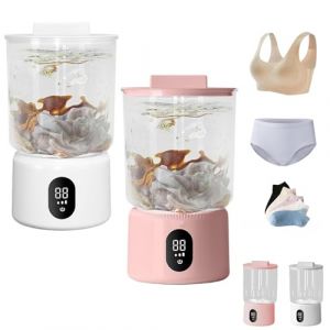 Mini Machine &Agrave; Laver, Machine &Agrave; Laver Turbo Compacte Silencieuse, Laveuse Portable Pour Sous-V&ecirc;tements, Tissus D&eacute;licats, V&ecirc;tements B&eacute;b&eacute;, Serviettes, Chaussettes (2 Mix) (RZRYP, neuf)