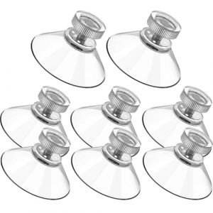 Lot de 8 Ventouse Filetée Ventouses avec Filetage, Ventouse a Visser Avec Filetage Ventouses de Fixation 25mm,Ventouses avec Filetage en PVC Ventouses en Plastique Ventouse a Visser (HengShuiHunBengShangMaoYouXianGongSi, neuf)