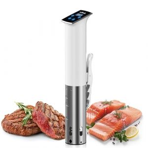 Wancle Cuiseur Sous Vide Cuisson Sous Vide 1100W &ndash; Pr&eacute;cision &plusmn;0,1 &deg;C, &Eacute;tanche IPX7, Compact & Silencieux &ndash; Cuisson &agrave; Basse Temp&eacute;rature Facile &agrave; Utiliser pour des R&eacute;sultats Parfaits, Blanc (HONGJUN GROUP DIRECT, neuf)