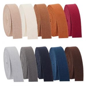 PH PandaHall 10 Couleurs Sangle en Coton Sangles en Coton Polyester 28.8m 25mm Poignées de Sac en Sangle pour Sangle de Sac Tissu Ceinture Fournitures d'extérieur les Vêtements Artisanat été Cadeau (Yizhou EU, neuf)