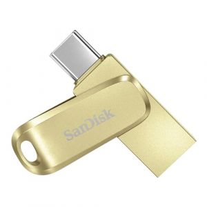 SanDisk 512 Go Ultra Dual Drive Luxe, USB Type-C, Métallique, jusqu'à 400 Mo/s, Réversible, pour Smartphones, Tablettes, Mac et PC, Or (Seborka, neuf)