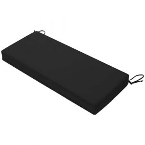 JORTUIO Coussin pour Banc de Jardin,Imperméable Antidérapant Coussin de Siège en Mousse Épaisse avec Housse Amovible, Assise Coussin pour Banc de Mobilier Terrasse Canapé Extérieur(Noir,90x45x5cm) (Danansentt Shop, neuf)
