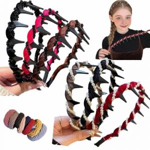 Serre-T&ecirc;Te Vintage En Perles Artificielles &agrave; T&ecirc;Te Haute,Bandeaux &eacute;L&eacute;Gants En For Femmes,Antid&eacute;Rapants Serre-T&ecirc;Te Avec Dents,For F&ecirc;Te Et Mariage (6*Mixtes, Taille) (WEIYIXIN, neuf)