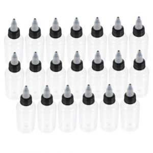 ELAYARD 20pièces Flacon Distributeur De Liquide à Tête Bombée Bouteille Huile à Presser Vide Flacon Extrudé Transparent Pour Huile Et Pigments (Heyyii, neuf)