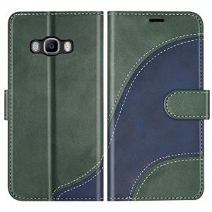 BoxTii Coque pour Samsung Galaxy J5 2016, Portefeuille Etui en Cuir PU, Magnétique Protection Housse Coque pour Galaxy J5 2016, Vert (BoxTii, neuf)