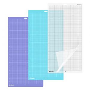 XINART Grande variété de tapis de découpe 12 x 24 cm pour Silhouette Cameo 4/3/2/1, (poignée standard x1, poignée légère x1, poignée solide x1) Tapis de cricket adhésif en vinyle 30,5 x 61 cm pour (XINART, neuf)