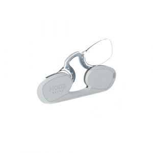 NOOZ Rectangulaire - Lunettes de lecture sans branches pour homme et femme - Etui très compact. Un indispensable pour tout presbytes. 6 couleurs / 5 Corrections, Silver, 1 (Leather&Luxor, neuf)