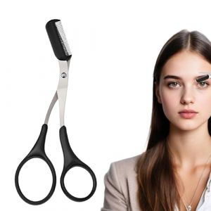 Ciseaux Sourcils Femme, Brosse Sourcil, Pince A Epiler, Ciseaux À Sourcils Avec Peigne, Antidérapant En Acier Inoxydable Rasoir Sourcil Pour Taille, Soins,Pour Homme Et Femme(Noir) (DanLanYi, neuf)