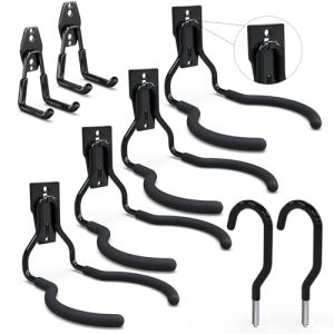 3-H Lot de 8 crochets muraux pour garage - Support mural pour débroussailleuse - Pour outils de jardin, débroussailleuse, outils électriques, échelle, vélo, chaise (IGLAMOUR STORE, neuf)